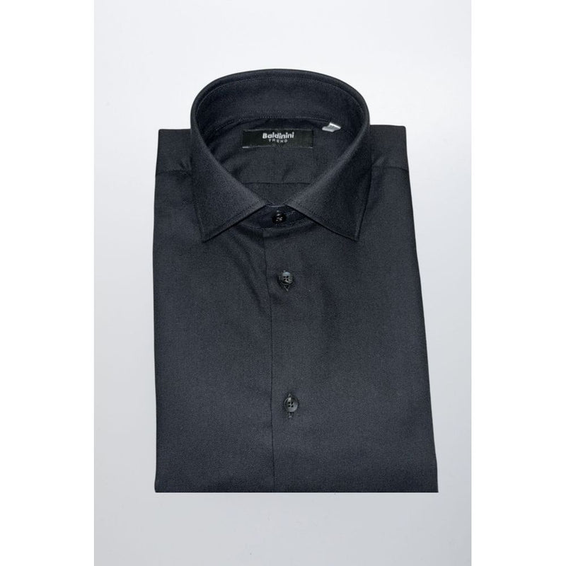 Baldinini Trend Black Cotton Men Shirt