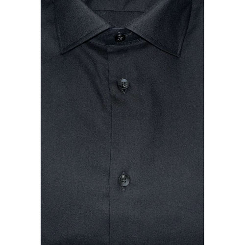 Baldinini Trend Black Cotton Men Shirt - ClickThatClicks 