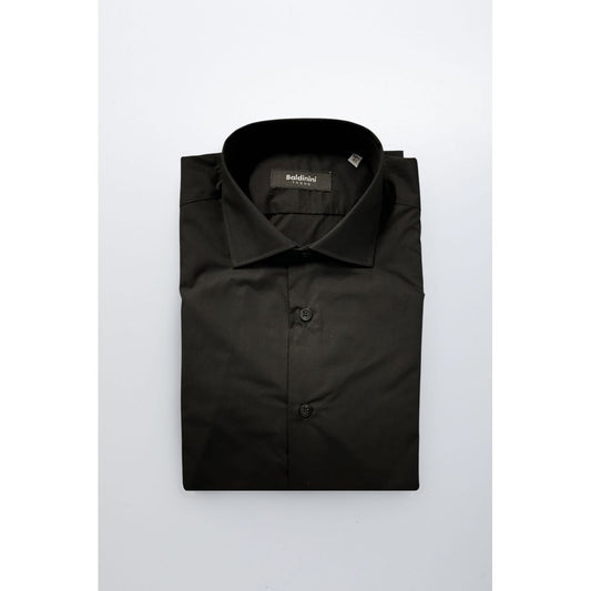 Baldinini Trend Black Cotton Men's Shirt - ClickThatClicks 