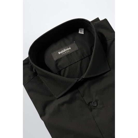 Baldinini Trend Black Cotton Men's Shirt - ClickThatClicks 