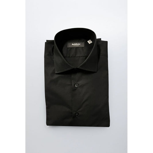 Baldinini Trend Black Cotton Men's Shirt - ClickThatClicks 