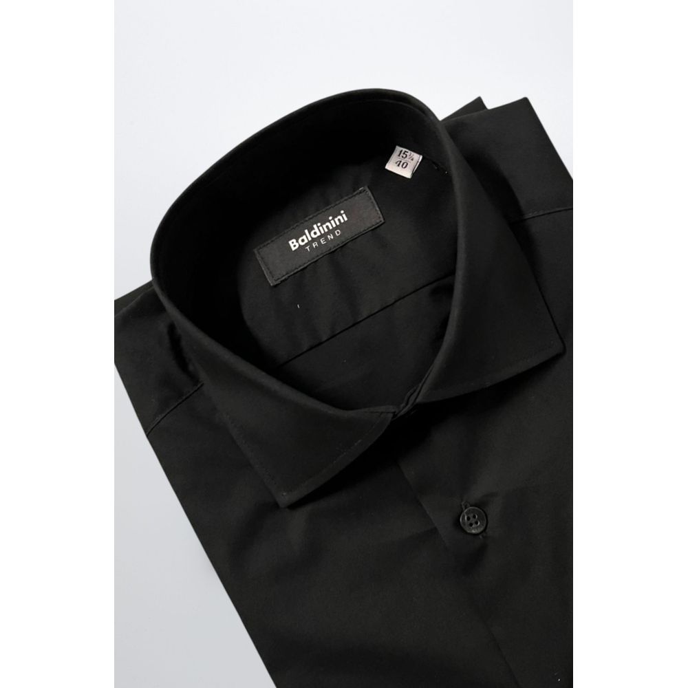 Baldinini Trend Black Cotton Men's Shirt - ClickThatClicks 