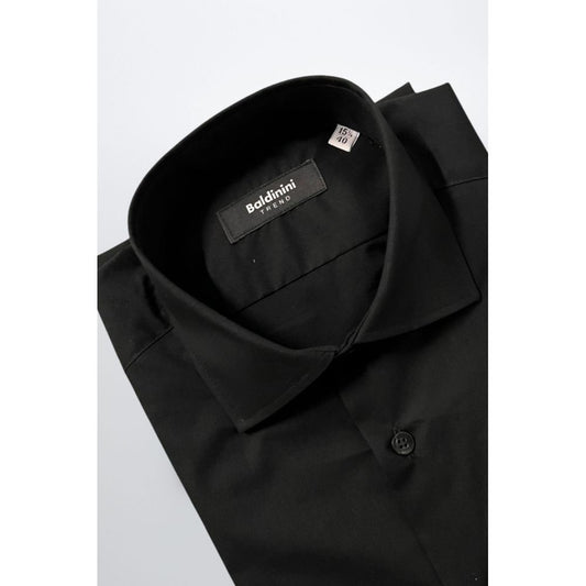 Baldinini Trend Black Cotton Men's Shirt - ClickThatClicks 