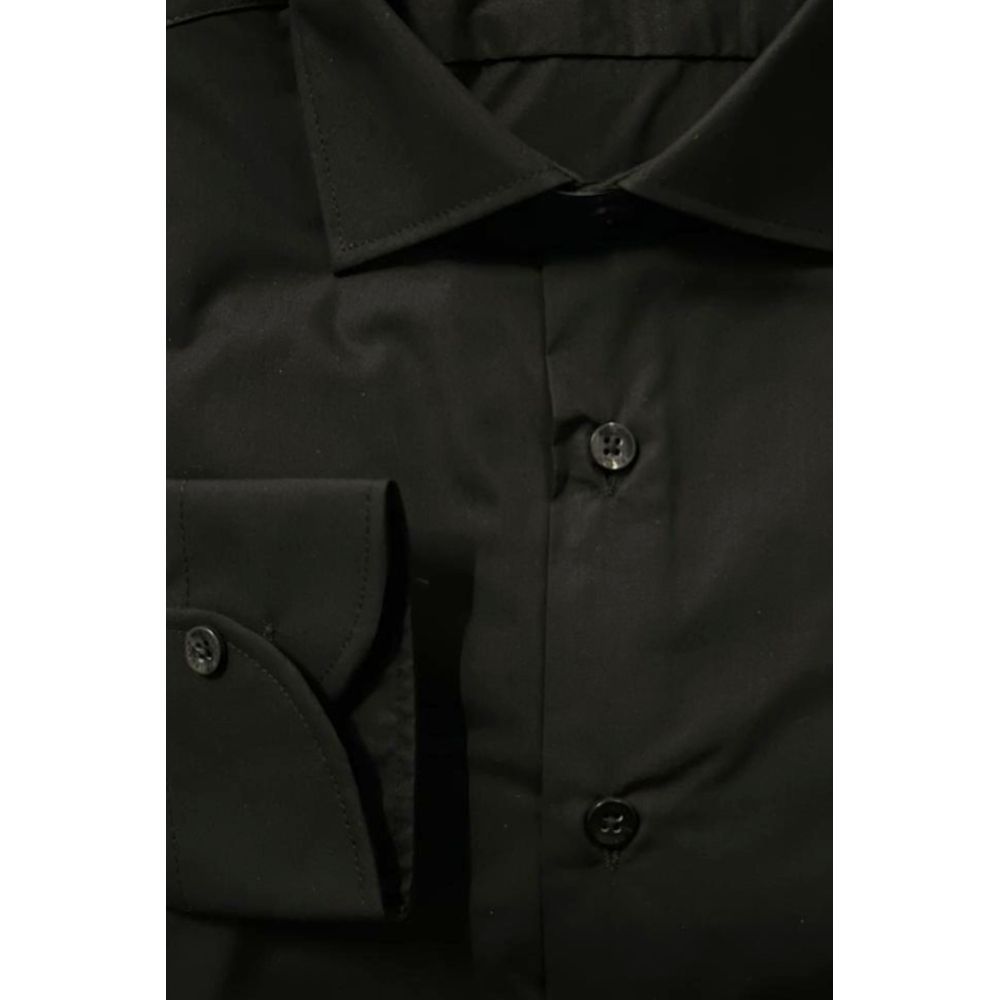Baldinini Trend Black Cotton Men's Shirt - ClickThatClicks 