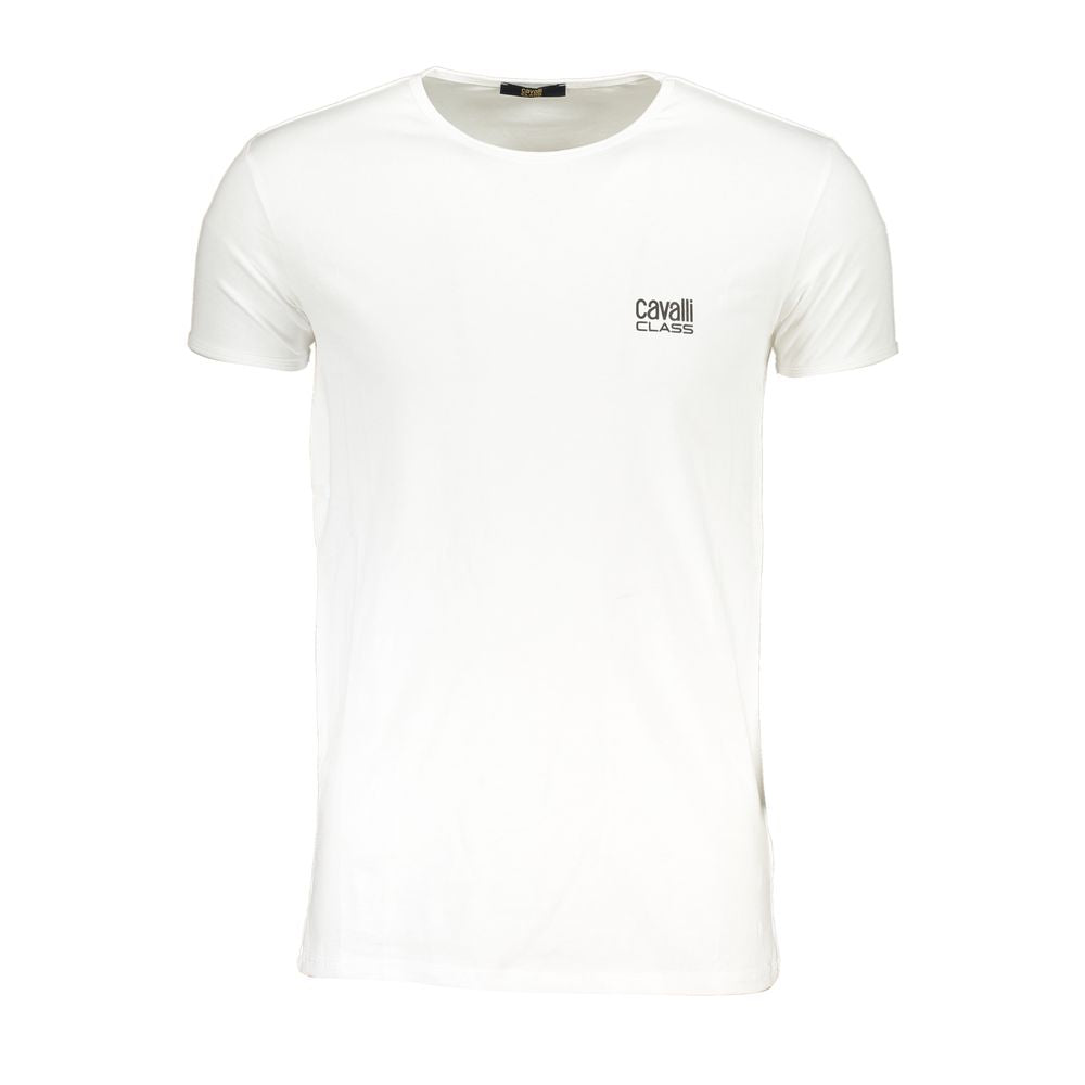 Cavalli Class White Cotton T-Shirt