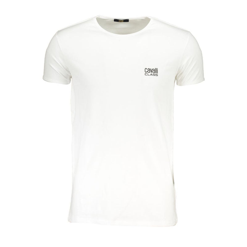 Cavalli Class White Cotton T-Shirt