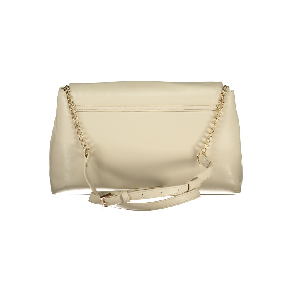 Mario Valentino Beige Polyurethane Women Shoulder Bag - ClickThatClicks 
