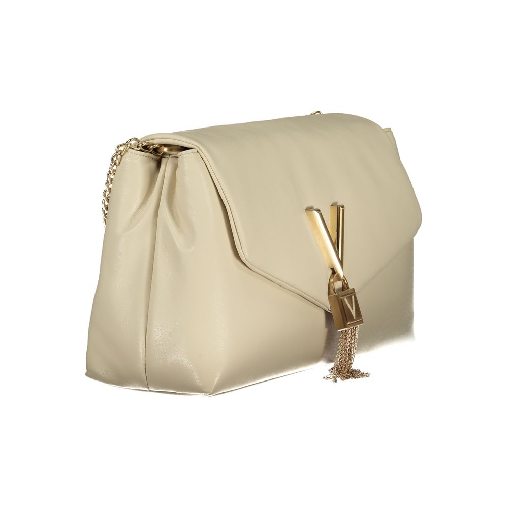 Mario Valentino Beige Polyurethane Women Shoulder Bag - ClickThatClicks 