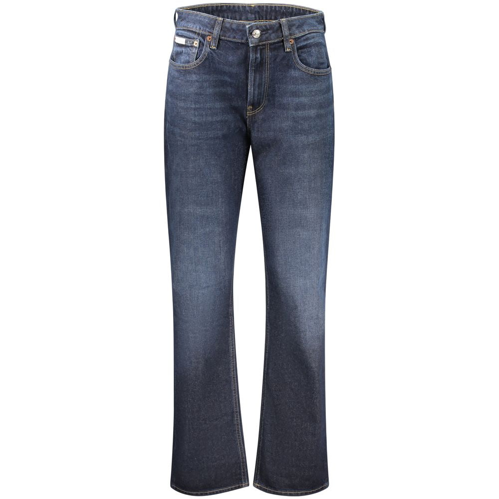 Calvin Klein Blue Cotton Women's High-Rise Jeans - ClickThatClicks 
