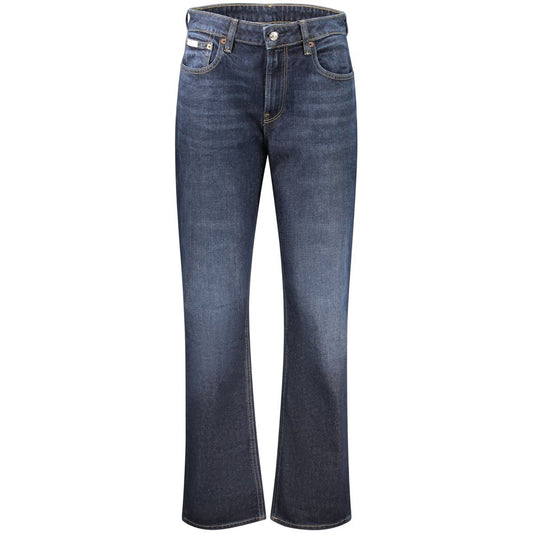 Calvin Klein Blue Cotton Women's High-Rise Jeans - ClickThatClicks 