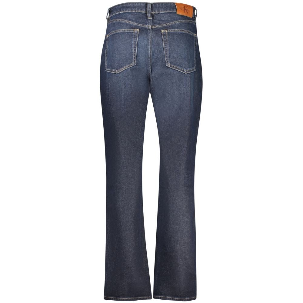 Calvin Klein Blue Cotton Women's High-Rise Jeans - ClickThatClicks 