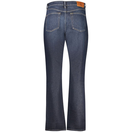 Calvin Klein Blue Cotton Women's High-Rise Jeans - ClickThatClicks 
