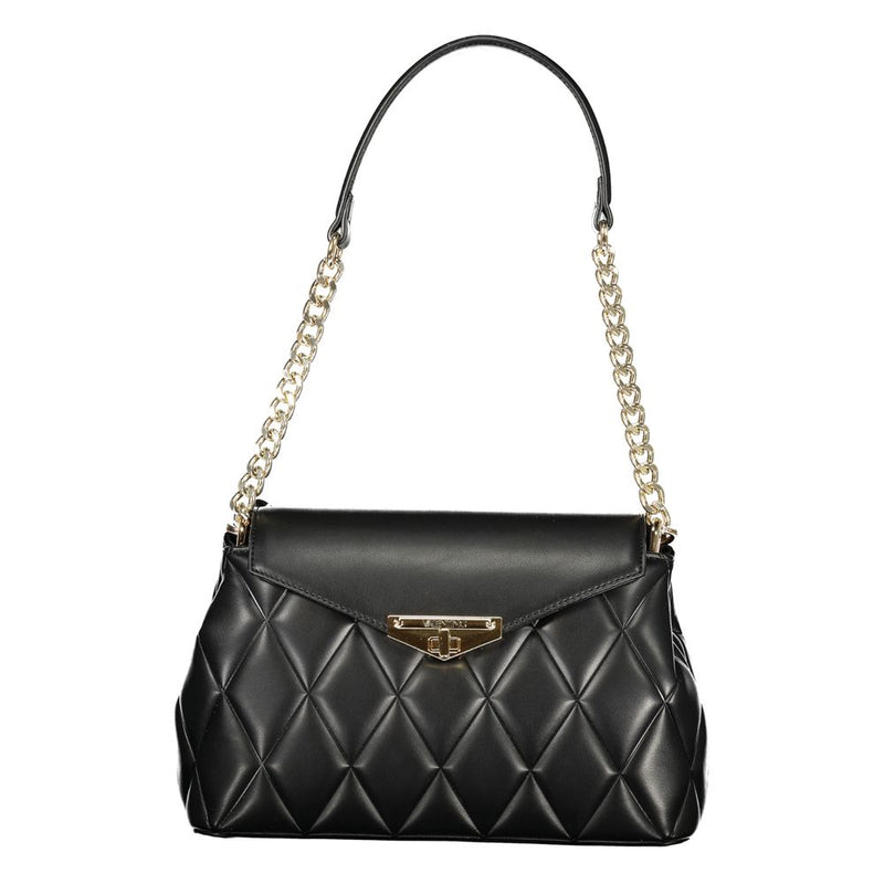 Mario Valentino Black Polyurethane Women Shoulder Bag