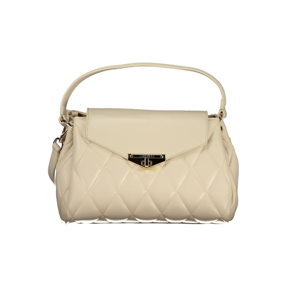 Mario Valentino Beige Polyurethane Women's Handbag - ClickThatClicks 