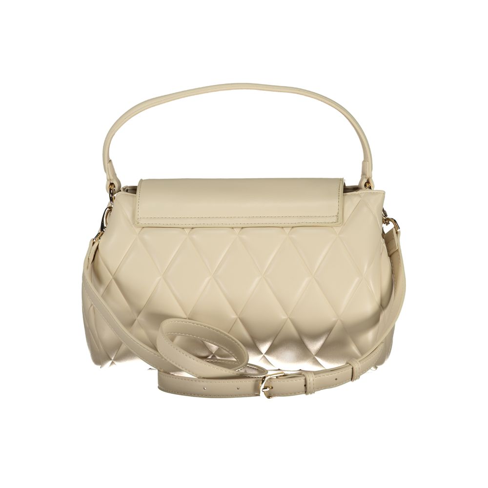 Mario Valentino Beige Polyurethane Women's Handbag - ClickThatClicks 