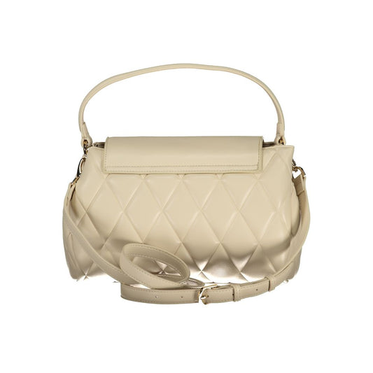 Mario Valentino Beige Polyurethane Women's Handbag - ClickThatClicks 