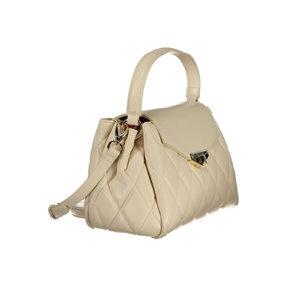Mario Valentino Beige Polyurethane Women's Handbag - ClickThatClicks 