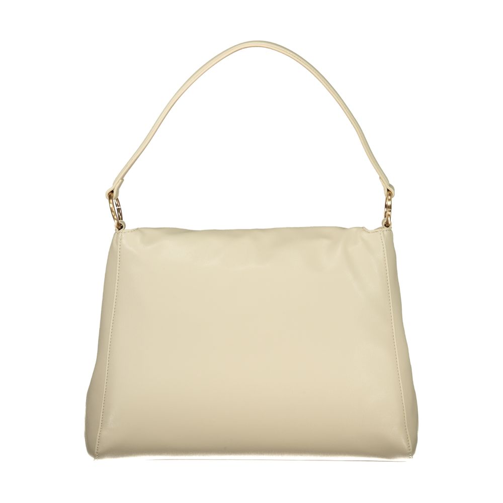 Mario Valentino Beige Polyurethane Women Shoulder Bag - ClickThatClicks 