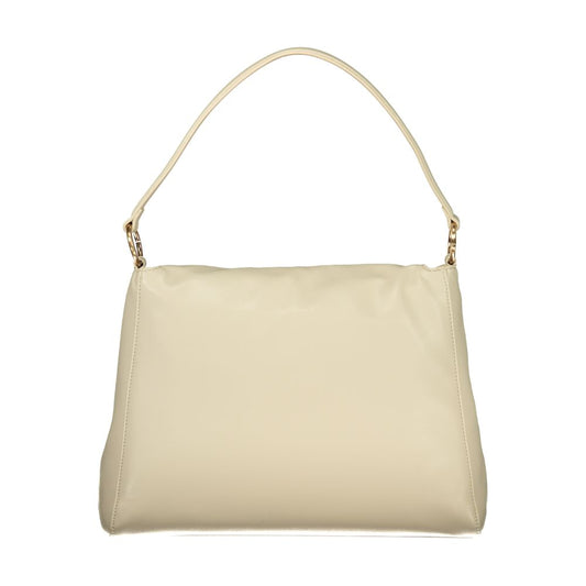 Mario Valentino Beige Polyurethane Women Shoulder Bag - ClickThatClicks 