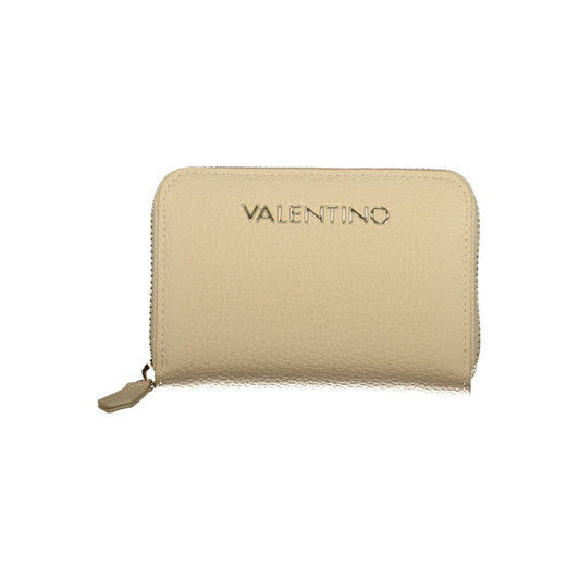 Mario Valentino Beige Polyurethane Women Wallet - ClickThatClicks 