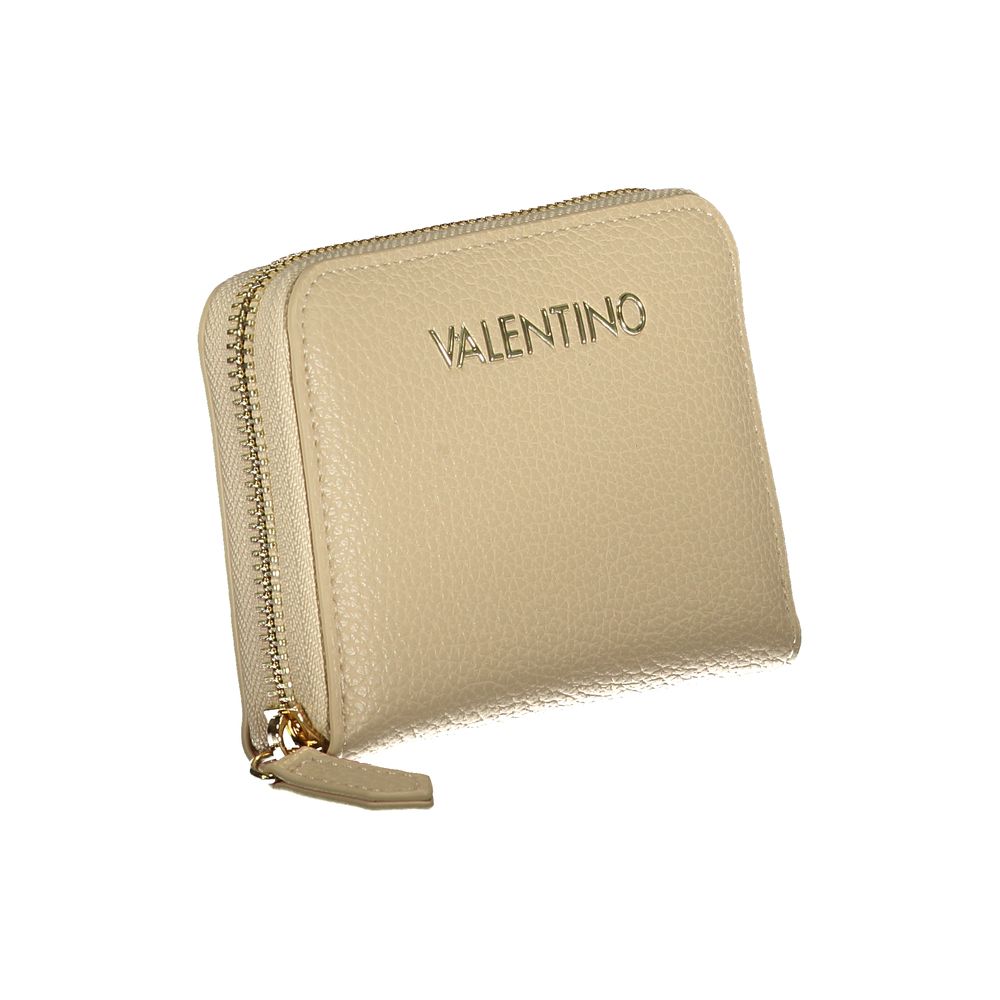 Mario Valentino Beige Polyurethane Women Wallet - ClickThatClicks 
