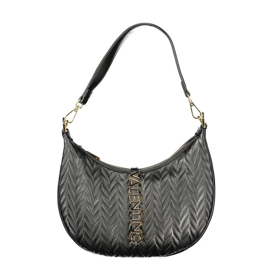 Mario Valentino Black Polyurethane Women's Shoulder Bag - ClickThatClicks 