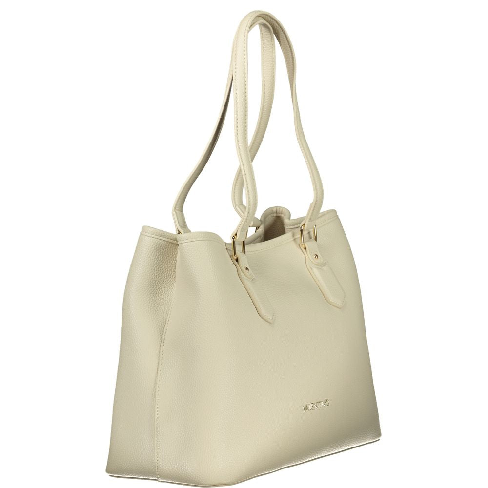 Mario Valentino Beige Polyurethane Women Handbag - ClickThatClicks 
