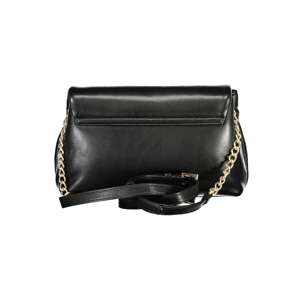 Mario Valentino Black Polyurethane Women Shoulder Bag - ClickThatClicks 