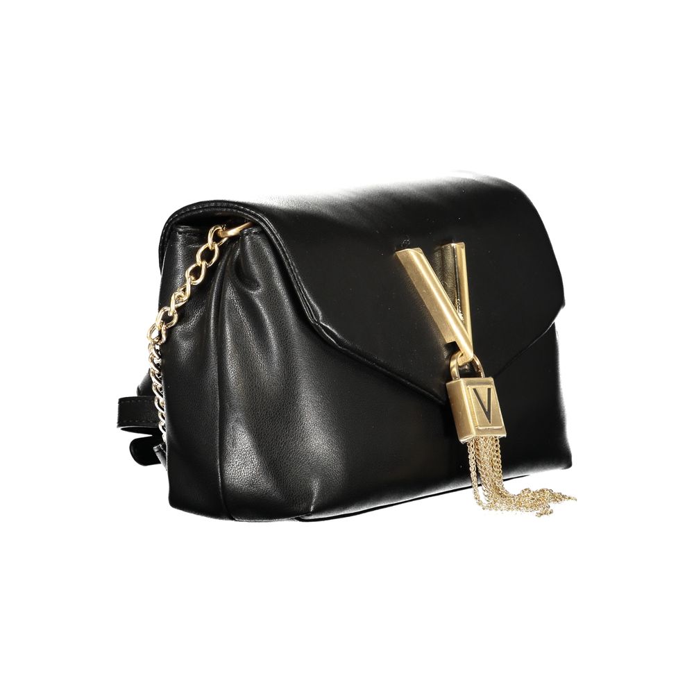 Mario Valentino Black Polyurethane Women Shoulder Bag - ClickThatClicks 