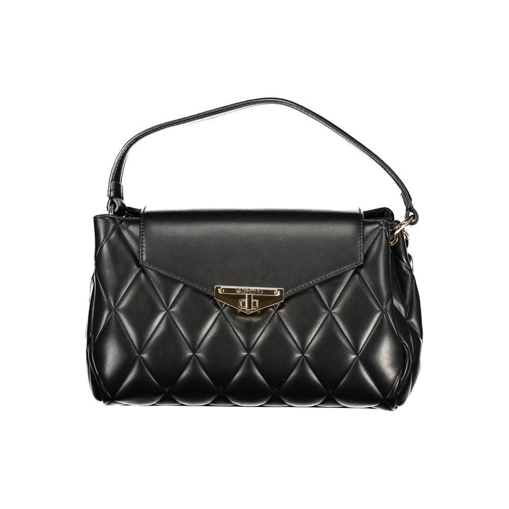 Mario Valentino Black Polyurethane Women's Handbag - ClickThatClicks 