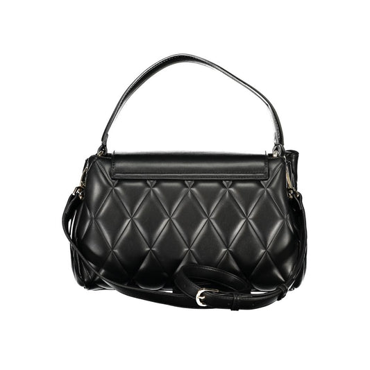 Mario Valentino Black Polyurethane Women's Handbag - ClickThatClicks 
