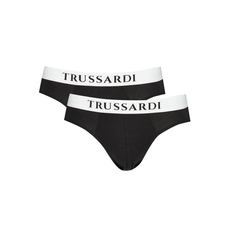 Trussardi Black Cotton Underwear