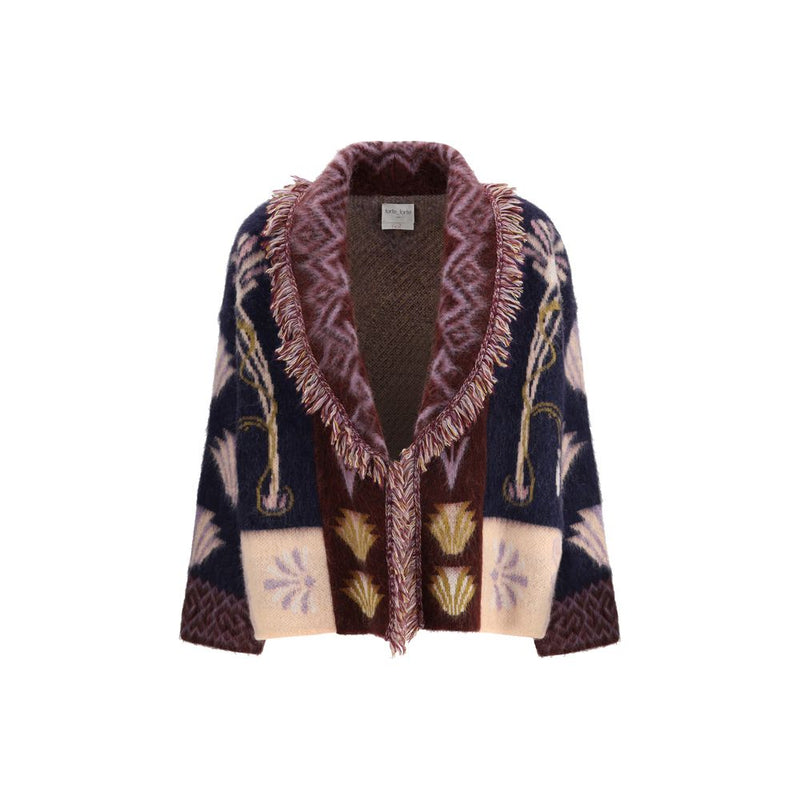Forte_Forte Multicolor Alpaca Vicugna Pacos Cardigan