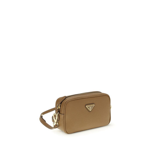 Prada Beige Calf Leather Bos Taurus Shoulder Bag - ClickThatClicks 