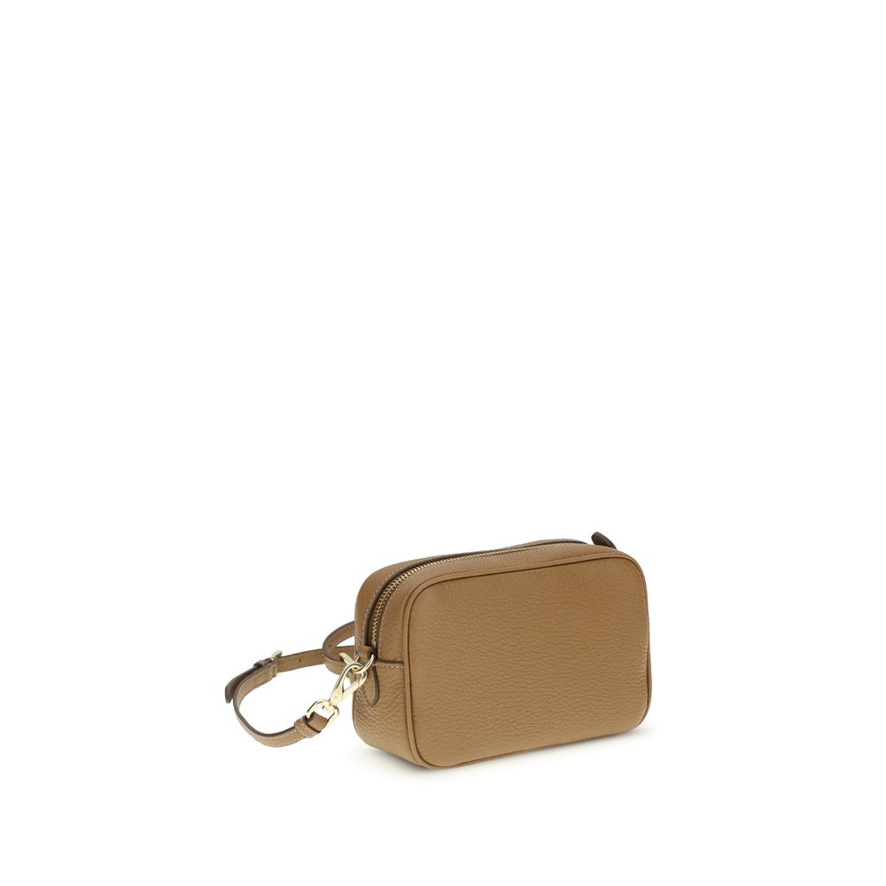 Prada Beige Calf Leather Bos Taurus Shoulder Bag - ClickThatClicks 