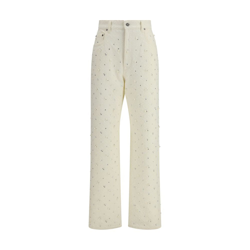 Golden Goose White Cotton Casual Pants