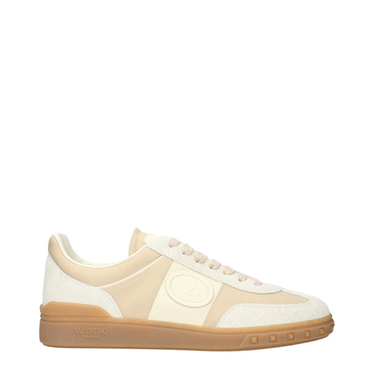 Valentino Garavani Beige Fabric Low Top Sneakers - ClickThatClicks 