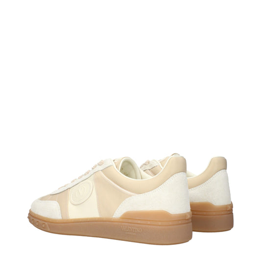 Valentino Garavani Beige Fabric Low Top Sneakers - ClickThatClicks 
