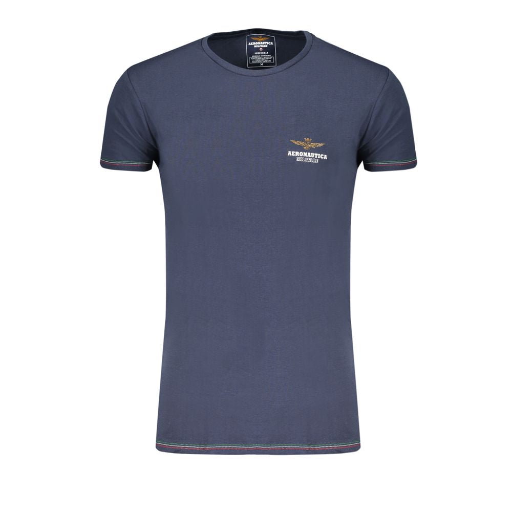 Aeronautica Militare Blue Cotton Men's Underwear T-Shirt - ClickThatClicks 