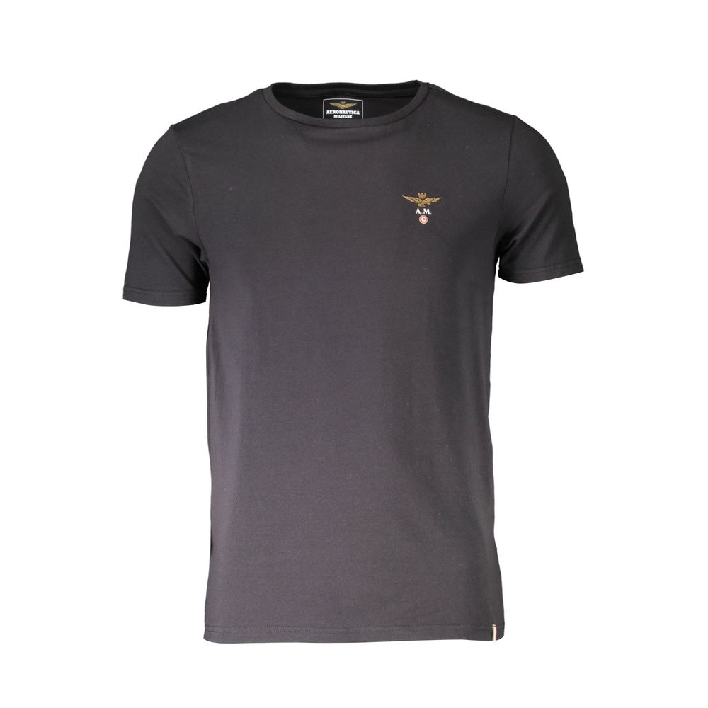 Aeronautica Militare Black Cotton Men's T-Shirt - ClickThatClicks 