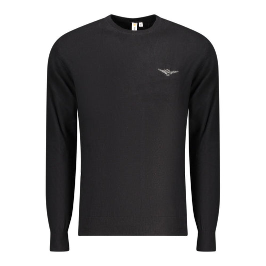 Accademia Militare Black Cotton Men's Sweater - ClickThatClicks 