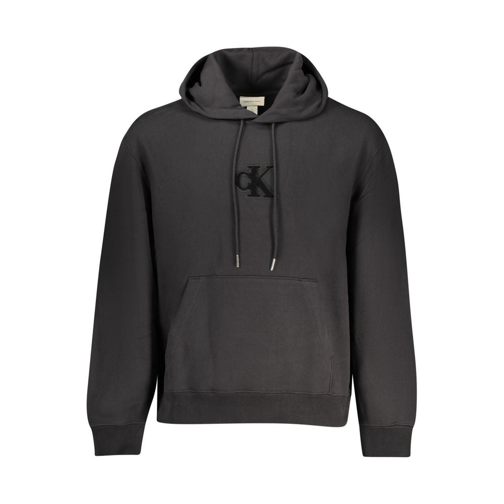 Calvin Klein Black Cotton Men's Hooded Sweatshirt - ClickThatClicks 