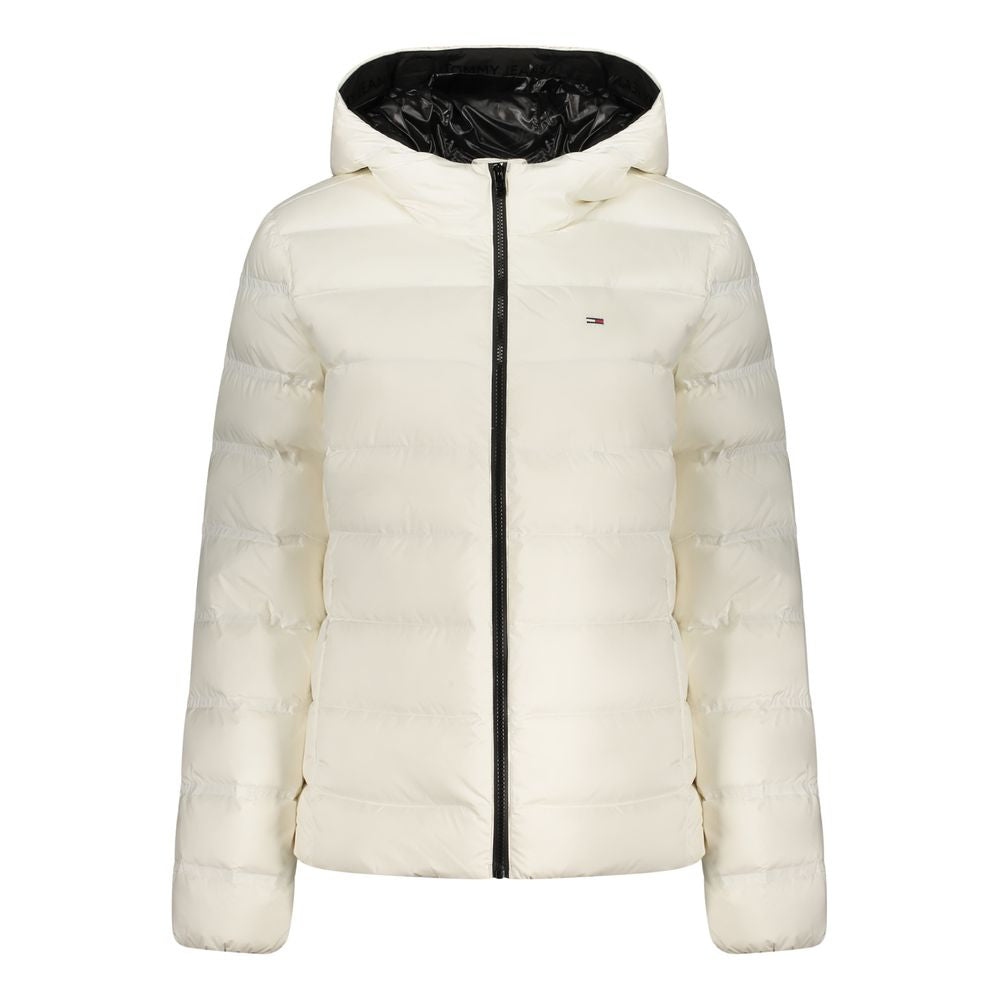 Tommy Hilfiger White Polyester Women's Jacket - ClickThatClicks 