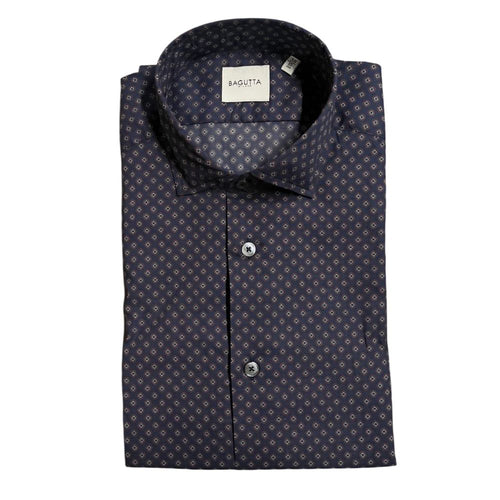 Bagutta Blue Cotton Men's Slim Fit Shirt - ClickThatClicks 