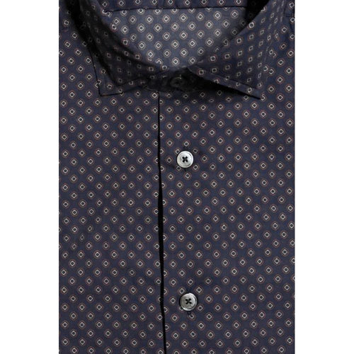 Bagutta Blue Cotton Men's Slim Fit Shirt - ClickThatClicks 