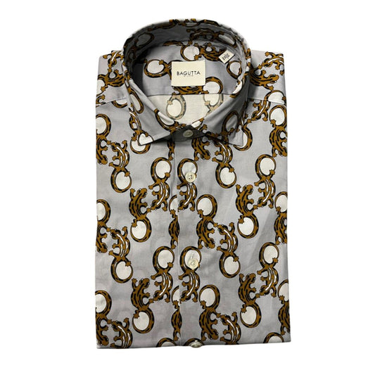 Bagutta Multicolor Cotton Men Shirt - ClickThatClicks 