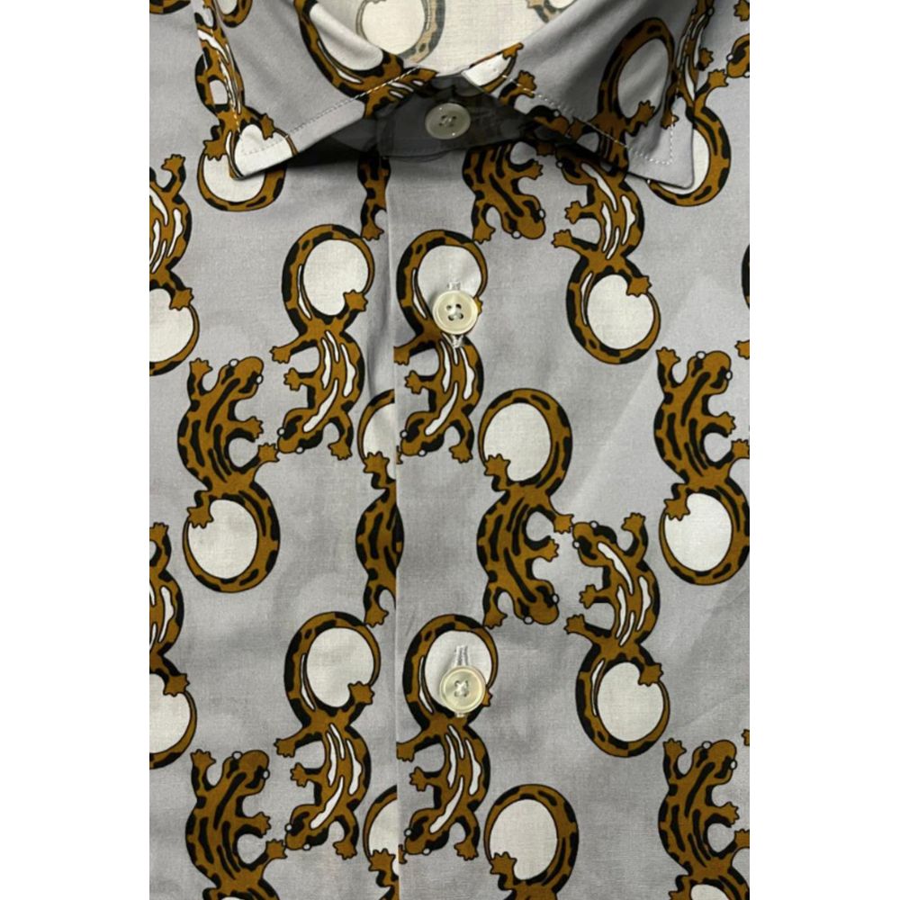Bagutta Multicolor Cotton Men Shirt - ClickThatClicks 