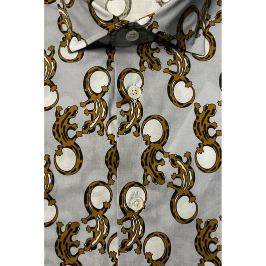 Bagutta Multicolor Cotton Men Shirt - ClickThatClicks 