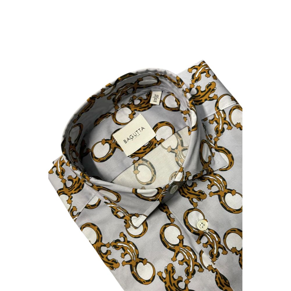 Bagutta Multicolor Cotton Men Shirt - ClickThatClicks 