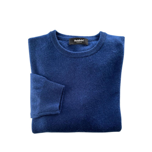 Baldinini Trend Blue Cashmere Men Sweater - ClickThatClicks 
